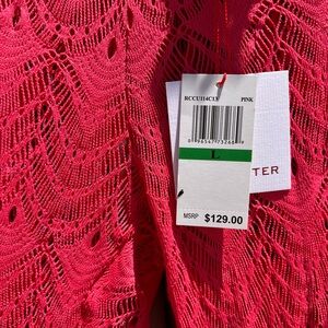 Red carter Bright pink stretch low rise beach pants